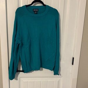 Lands' End Teal Women's Crew Neck Sweater